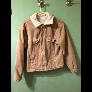 Brandy Melville corduroy Sherpa lined jacket.